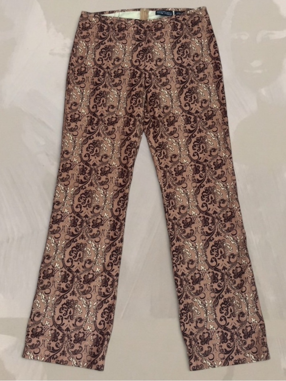 Y2K No Boundaries Low Rise Straight Leg Printed Filagree Pants